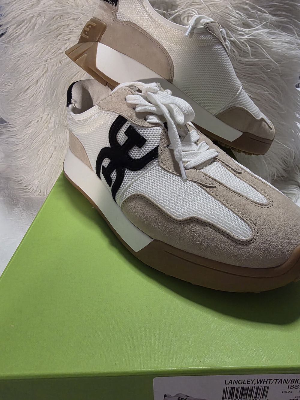 Sam Edelman Langley White & Tan Men's Casual Sneakers